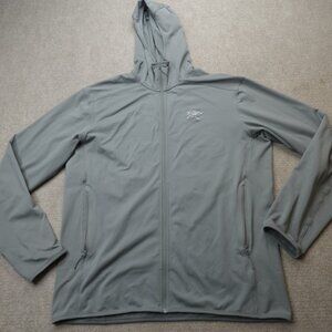 Arc'Terxy Jacket Large Blue Gray Kyanite Full Zip Hoodie Stretch Fleece